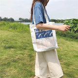 Summer Cartoon Shoulder Bag Female College Canvas Bags