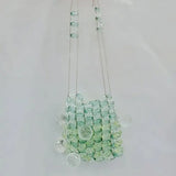 Summer Ladies Bead Bags Mini Shoulder Bag Crystal Girl Woven Messenger Bag