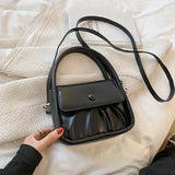 Summer Small Shoulder Messenger Bag Solid Wallet Handbag Female Leather