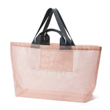 Summer Large Capacity Beach Totes Women Solid Mesh Bag Durable Holiday Beach Bag