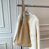Fashionable Shoulder Bag Woven Handle Beach Tote