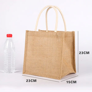 Summer Large Capacity Linen Beach Tote Bag Women Shoulder Handbag