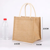 Summer Large Capacity Linen Beach Tote Bag Women Shoulder Handbag