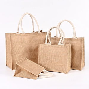 Summer Large Capacity Linen Beach Tote Bag Shoulder Handbag