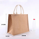 Summer Large Capacity Linen Beach Tote Bag Women Shoulder Handbag