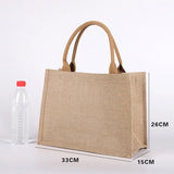 Summer Large Capacity Linen Beach Tote Bag Women Shoulder Handbag