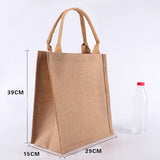 Summer Large Capacity Linen Beach Tote Bag Women Shoulder Handbag