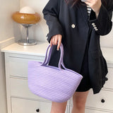 Summer Straw Handbag Large Capacity Travel Beach Bag