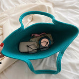 Summer Straw Handbag Large Capacity Travel Beach Bag