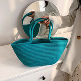 Summer Straw Handbag Large Capacity Travel Beach Bag