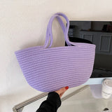 Summer Straw Handbag Large Capacity Travel Beach Bag