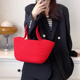Summer Straw Handbag Large Capacity Travel Beach Bag