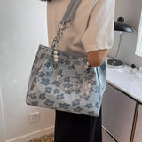 Summer PVC Women's Bag Canvas Tote Large Handbag
