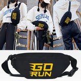 Summer Letter Print Waist Bag Running Chest Pack Sports Crossbody Bag