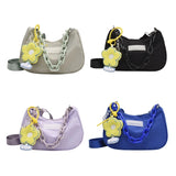 Summer Messenger Bag with Acrylic Chain Pendant