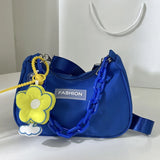 Summer Messenger Bag with Acrylic Chain Pendant