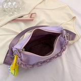 Summer Messenger Bag with Acrylic Chain Pendant