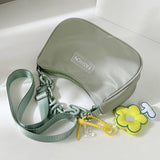 Summer Messenger Bag with Acrylic Chain Pendant