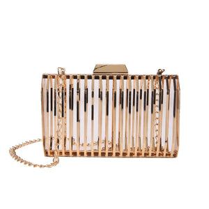 Summer Metal Hollow Square Chain Crossbody Bags for Women Small Bags