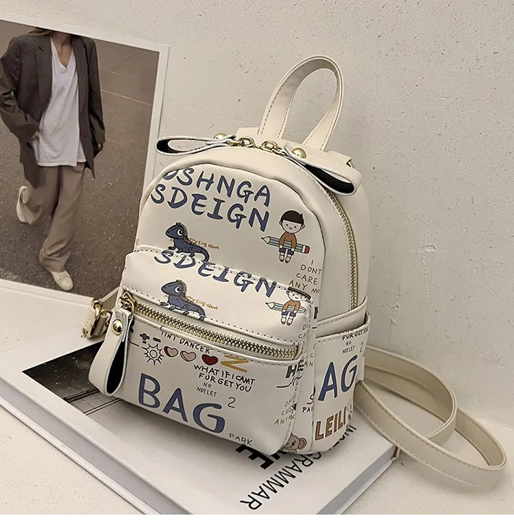 Summer Mini PU Leather Backpack for Women