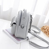 Summer Mini Rivets Backpack Gray Daypack Small Back Bag Woman