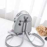 Summer Mini Rivets Backpack Gray Daypack Small Back Bag Woman