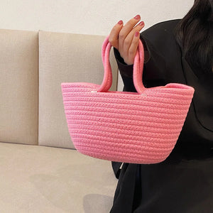 Summer Net Red Bag Ladies Woven Bucket Bag