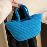 Summer Net Red Bag Ladies Woven Bucket Bag