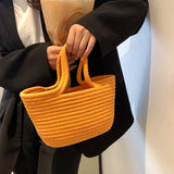 Summer Net Red Bag Ladies Woven Bucket Bag