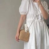 Summer Beach Handbag Crossbody Messenger Ladies Woven Bag Purse Tote