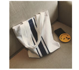 Summer Canvas Shoulder Bag Handbag Art Striped Bag