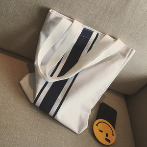 Summer Canvas Shoulder Bag Handbag Art Striped Bag