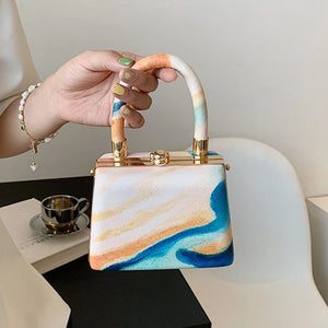 Summer Soft-Faced Pu Women's Shoulder Bag Square Shoulder Bag