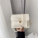 Summer Diagonal Women's Handbag Shoulder Bag Lock Small Square Crossbody Bag