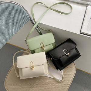 Summer Diagonal Women's Handbag Shoulder Bag Lock Small Square Crossbody Bag