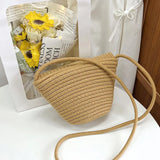 Summer Oblique Cross Women's Bag Straw Woven Seaside Texture Shoulder Bag