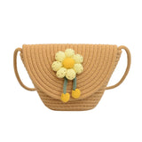 Summer Oblique Cross Women's Bag Straw Woven Seaside Texture Shoulder Bag