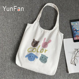 Summer Canvas Bag Lightweight Girl Shoulder Bag School Style