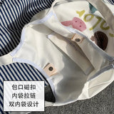 Summer Canvas Bag Lightweight Girl Shoulder Bag School Style