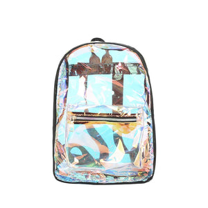 Summer Laser Backpack Girl Transparent Jelly Bag Ins Laser Bag