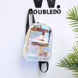 Summer Laser Backpack Girl Transparent Jelly Bag Ins Laser Bag