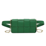 Summer Pu Woven Waist Bag Style Shoulder Bag Chest Bag for Women