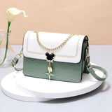 Summer Small Bag Women Contrast Shoulder Bag Net Red Chain Small Square Bag