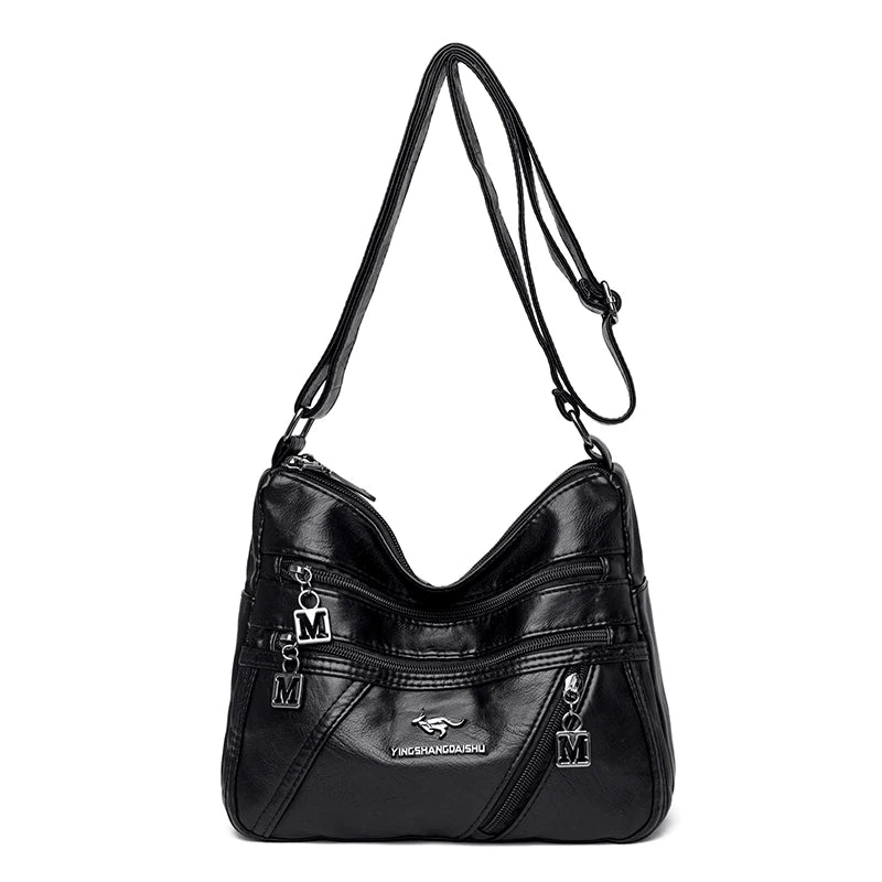 Summer Soft Leather Ladies Bag Hot-Selling Shoulder Bag Stitching Messenger Sac