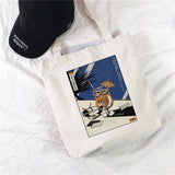 Summer Sweet Printed Shopping Bag Grocery Large Canvas Bag