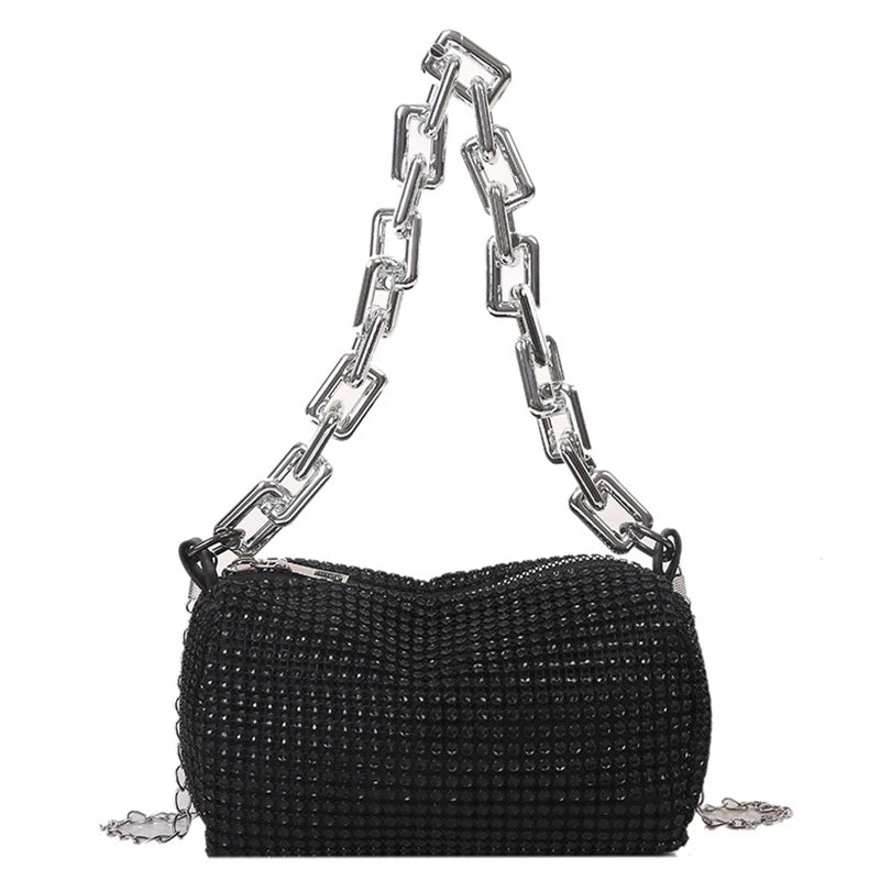 Summer Travel Shoulder Handbags Purses with Bling Diamond Small Crossbody