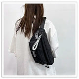 Plaid Chest Bag Neon Green Hip Hop Waist Pack Shoulder Bags