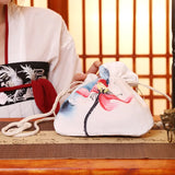 Summer Women Messenger Bags Drawstring Shoulder Bag Antique Artistic Purse