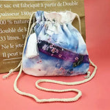 Summer Women Messenger Bags Drawstring Shoulder Bag Antique Artistic Purse