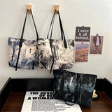 Summer Women Shoulder Bag Print Handbags For Girls Large Capacity
